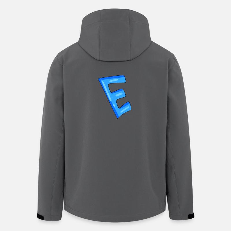 Lettre E Point de départ - Veste softshell homme en polyester recyclé Stanley/Stella - charbon