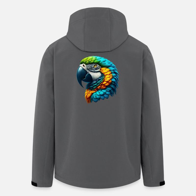 Papagei - Recycelte Männer Softshell-Jacke von Stanley/Stella - Anthrazit