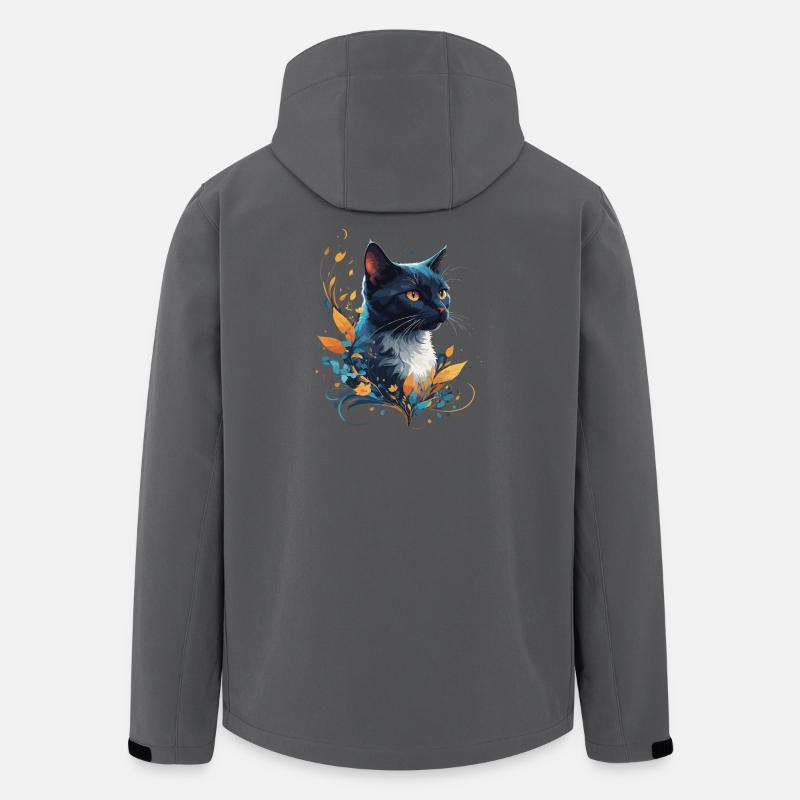Bunte Katze - Recycelte Männer Softshell-Jacke von Stanley/Stella - Anthrazit