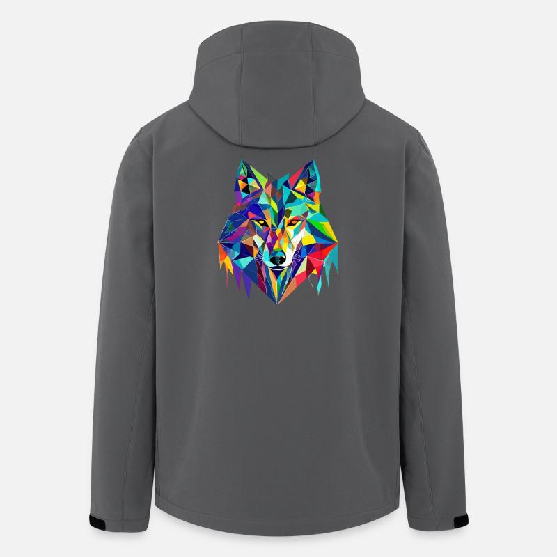 Who dances with the wolf - Men’s Recycled Softshell Jacket by Stanley/Stella - anthracite