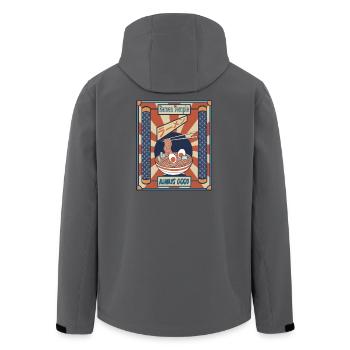 Ramen Temple of Noodles - Recycelte Männer Softshell-Jacke von Stanley/Stella - Anthrazit - Hinten - AI Model Male 185 light (185cm)