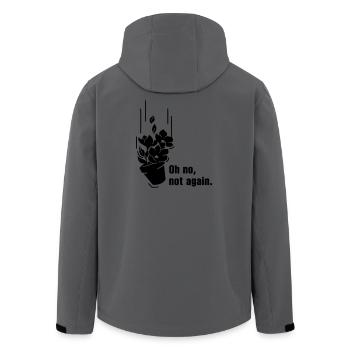 Falling Pot Petunias - Men’s Recycled Softshell Jacket by Stanley/Stella - anthracite - Back - AI Model Male 185 light (185cm)
