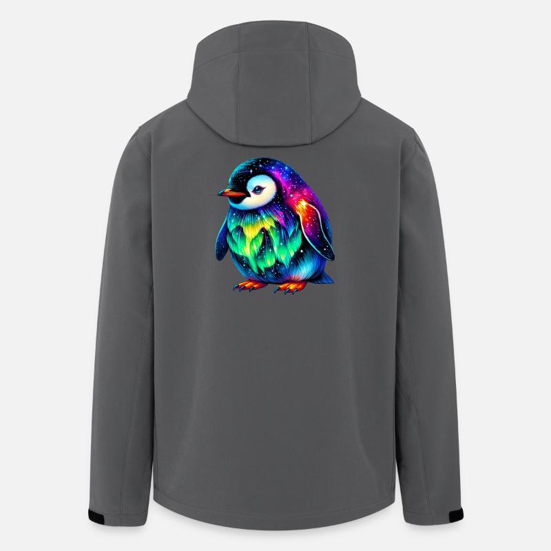Aurora Borealis Pinguin - Recycelte Männer Softshell-Jacke von Stanley/Stella - Anthrazit