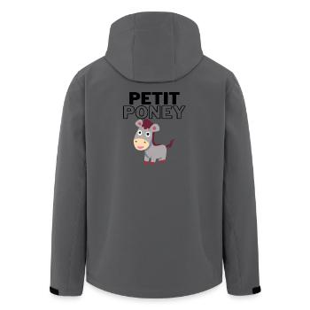 Kleines Pony - Recycelte Männer Softshell-Jacke von Stanley/Stella - Anthrazit - Hinten - AI Model Male 185 light (185cm)