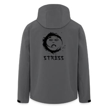 Enzo zen smiley Ensie Stress - Recycelte Männer Softshell-Jacke von Stanley/Stella - Anthrazit - Hinten - AI Model Male 185 light (185cm)