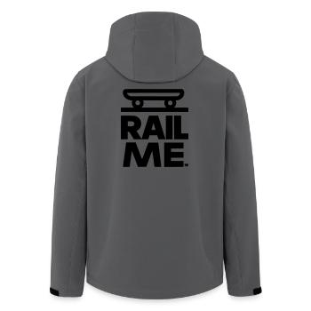 Schiene - Skateboard - Recycelte Männer Softshell-Jacke von Stanley/Stella - Anthrazit - Hinten - AI Model Male 185 light (185cm)