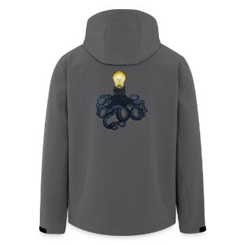 BULB OCTOPUS - Men’s Recycled Softshell Jacket by Stanley/Stella - anthracite - Back - AI Model Male 185 light (185cm)