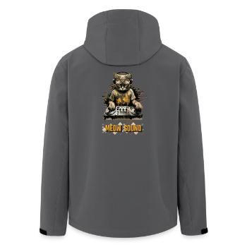 La gueule de bois du DJ Meow Sound - Veste softshell homme en polyester recyclé Stanley/Stella - charbon - Dos - AI Model Male 185 light (185cm)