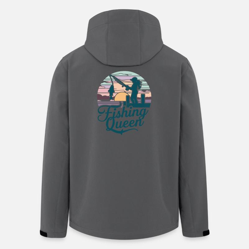 Fishing Queen - Sunset Silhouette - Recycelte Männer Softshell-Jacke von Stanley/Stella - Anthrazit