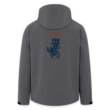 Sunday Cycling Club Waschbär - Recycelte Männer Softshell-Jacke von Stanley/Stella - Anthrazit - Hinten - AI Model Male 185 light (185cm)