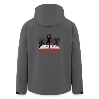 Teamwork in volleyball - Men’s Recycled Softshell Jacket by Stanley/Stella - anthracite - Back - AI Model Male 185 light (185cm)