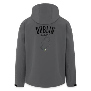 Monochrome Flag Accent: Italian Tricolour - Men’s Recycled Softshell Jacket by Stanley/Stella - anthracite - Back - AI Model Male 185 light (185cm)