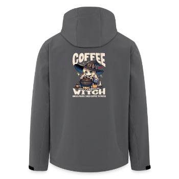 Kaffee Hexe macht Zaubertrank süßes Kawaii Design - Recycelte Männer Softshell-Jacke von Stanley/Stella - Anthrazit - Hinten - AI Model Male 185 light (185cm)