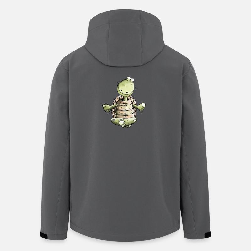 Yoga Schildkröte Chillt - Recycelte Männer Softshell-Jacke von Stanley/Stella - Anthrazit