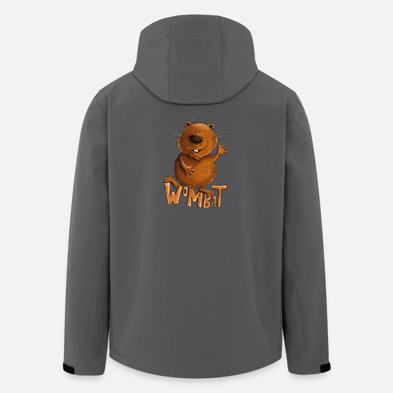 Kleiner Wombat - Recycelte Männer Softshell-Jacke von Stanley/Stella - Anthrazit