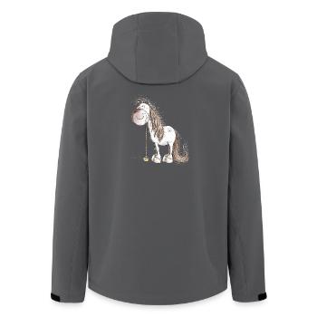 Lustiges Pferd Trinkt Limonade Für Pferde Freunde - Recycelte Männer Softshell-Jacke von Stanley/Stella - Anthrazit - Hinten - AI Model Male 185 light (185cm)