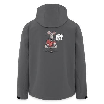 Leseratte Ratte Buch Lesen Bücherwurm Spruch - Recycelte Männer Softshell-Jacke von Stanley/Stella - Anthrazit - Hinten - AI Model Male 185 light (185cm)