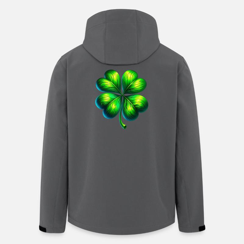 Vierblättriges Kleeblatt - Recycelte Männer Softshell-Jacke von Stanley/Stella - Anthrazit