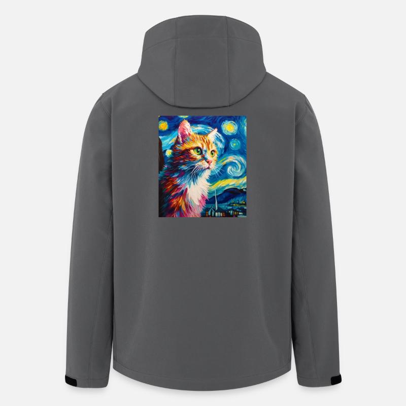 Chat - Veste softshell homme en polyester recyclé Stanley/Stella - charbon