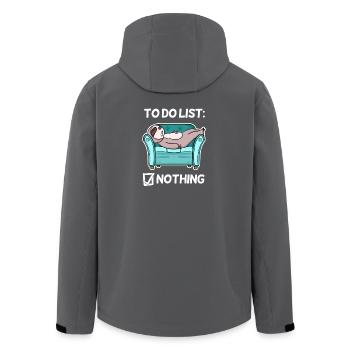 Lustiger Spruch lustige Sprüche - Nichts machen - Recycelte Männer Softshell-Jacke von Stanley/Stella - Anthrazit - Hinten - AI Model Male 185 light (185cm)