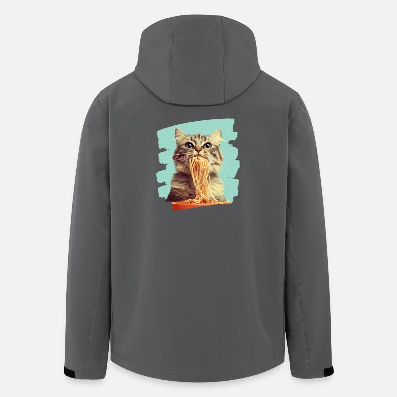 Katze Pasta - Recycelte Männer Softshell-Jacke von Stanley/Stella - Anthrazit