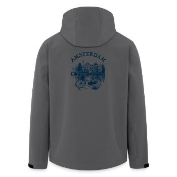Amsterdam Cyclisme - Veste softshell homme en polyester recyclé Stanley/Stella - charbon - Dos - AI Model Male 185 light (185cm)