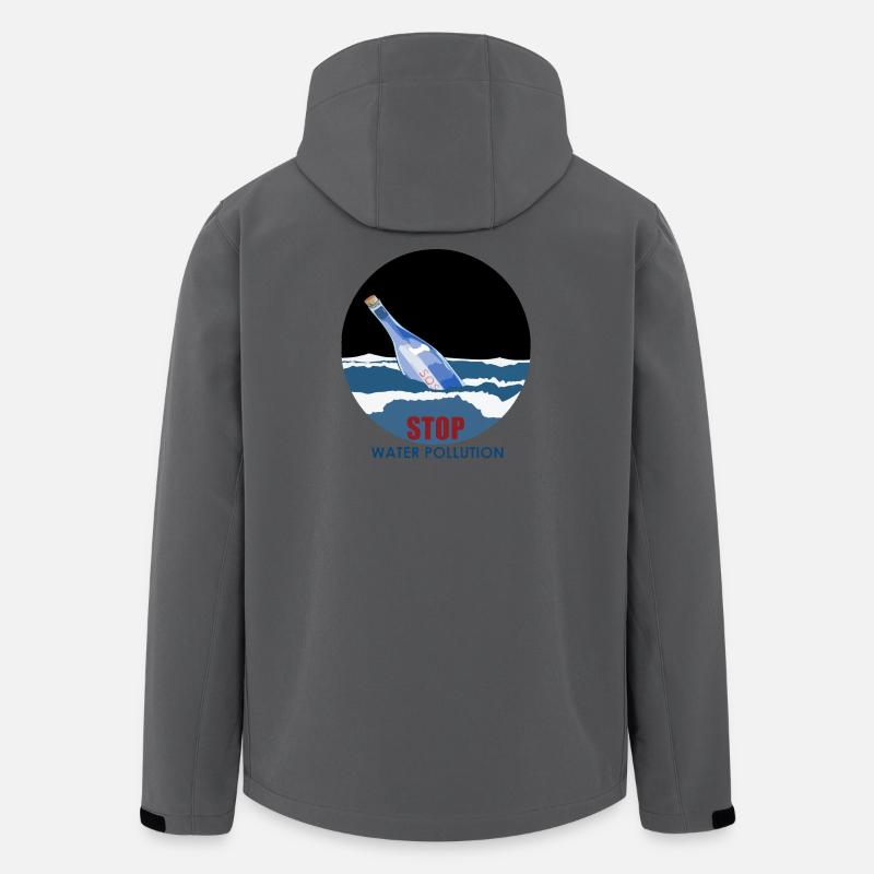 Stoppen Sie die Wasserverschmutzung - Recycelte Männer Softshell-Jacke von Stanley/Stella - Anthrazit
