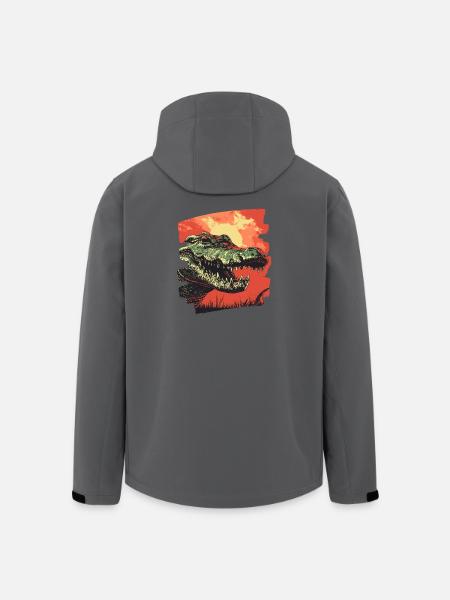 Crocodile - Veste softshell homme en polyester recyclé Stanley/Stella - charbon