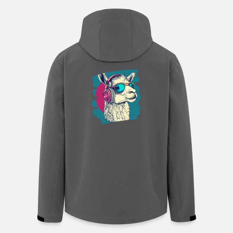 Lama Kopfhörer - Recycelte Männer Softshell-Jacke von Stanley/Stella - Anthrazit