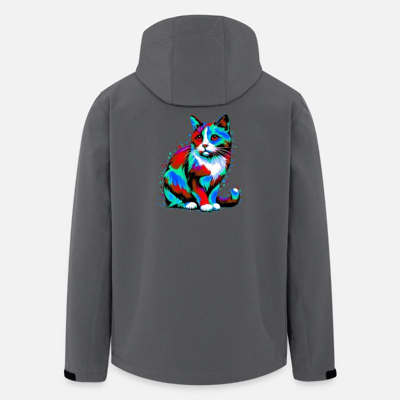 Chat - Veste softshell homme en polyester recyclé Stanley/Stella - charbon