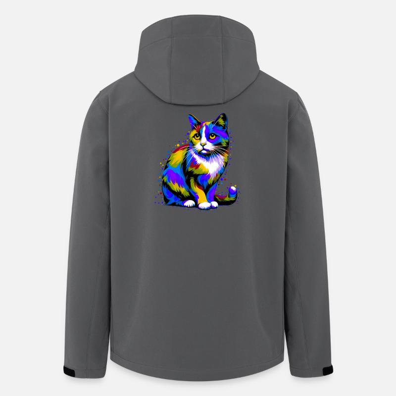 Cat - Men’s Recycled Softshell Jacket by Stanley/Stella - anthracite