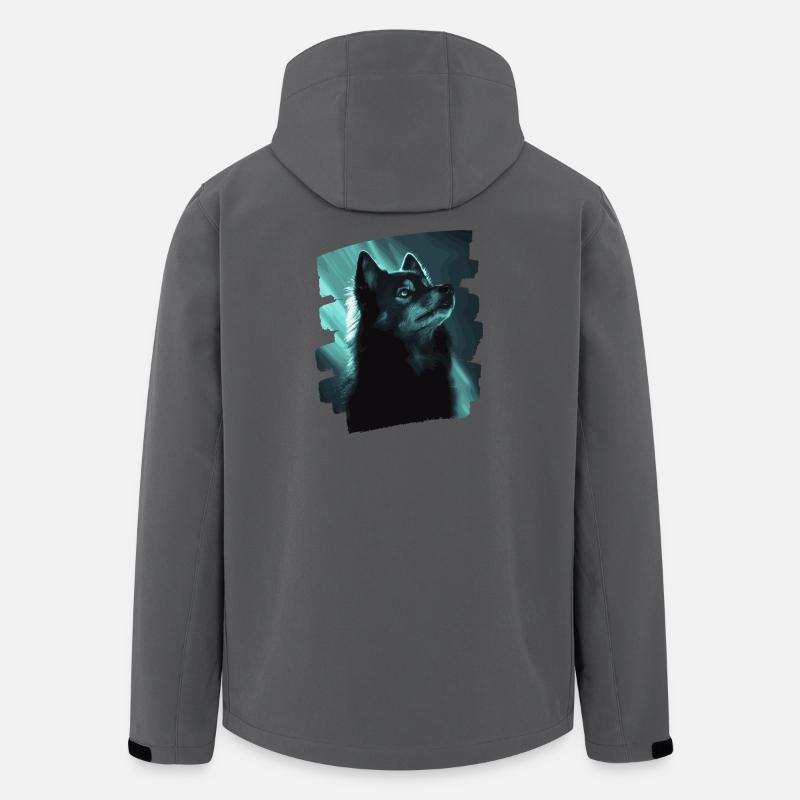 Finnischer Lapphund - Recycelte Männer Softshell-Jacke von Stanley/Stella - Anthrazit