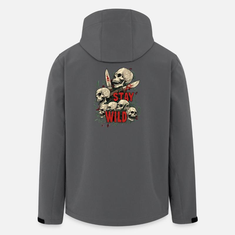Stay Wild Frei - Recycelte Männer Softshell-Jacke von Stanley/Stella - Anthrazit