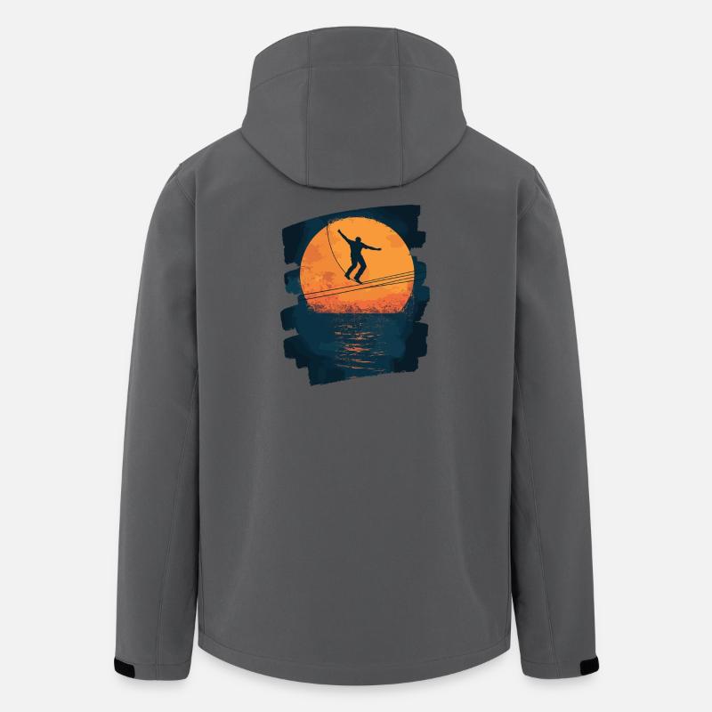 Slackline Slacklining Balance - Recycelte Männer Softshell-Jacke von Stanley/Stella - Anthrazit