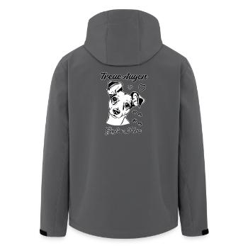 Hundemotiv: Treue Augen, Großes Herz - Recycelte Männer Softshell-Jacke von Stanley/Stella - Anthrazit - Hinten - AI Model Male 185 light (185cm)