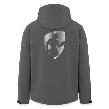 FITNESS silber - Recycelte Männer Softshell-Jacke von Stanley/Stella - Anthrazit - Hinten - AI Model Male 185 light (185cm)