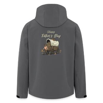 Happy Father's Day - Recycelte Männer Softshell-Jacke von Stanley/Stella - Anthrazit - Hinten - AI Model Male 185 light (185cm)