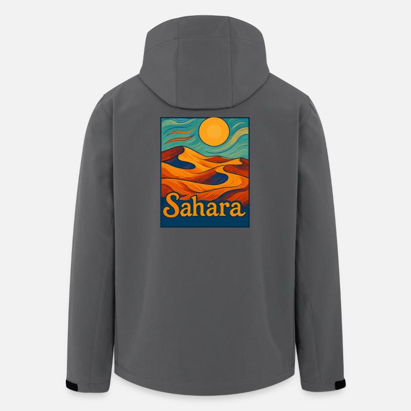 Rêve du désert du Sahara - Veste softshell homme en polyester recyclé Stanley/Stella - charbon
