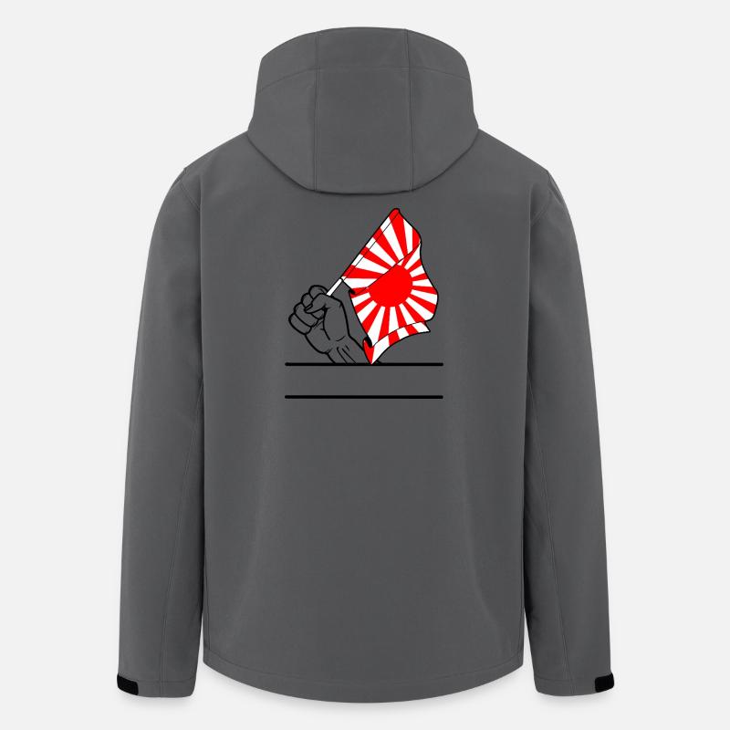 Faust mit aufgehender Sonne Flagge 2 - Recycelte Männer Softshell-Jacke von Stanley/Stella - Anthrazit