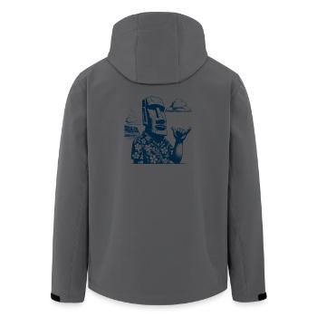 Easter Island - Swag Moai - Recycelte Männer Softshell-Jacke von Stanley/Stella - Anthrazit - Hinten - AI Model Male 185 light (185cm)