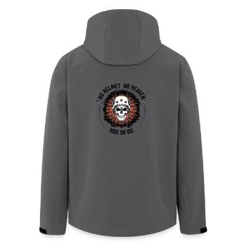 Skull with helmet - Men’s Recycled Softshell Jacket by Stanley/Stella - anthracite - Back - AI Model Male 185 light (185cm)