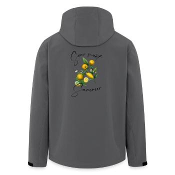 Sour Sweet Summer - Men’s Recycled Softshell Jacket by Stanley/Stella - anthracite - Back - AI Model Male 185 light (185cm)