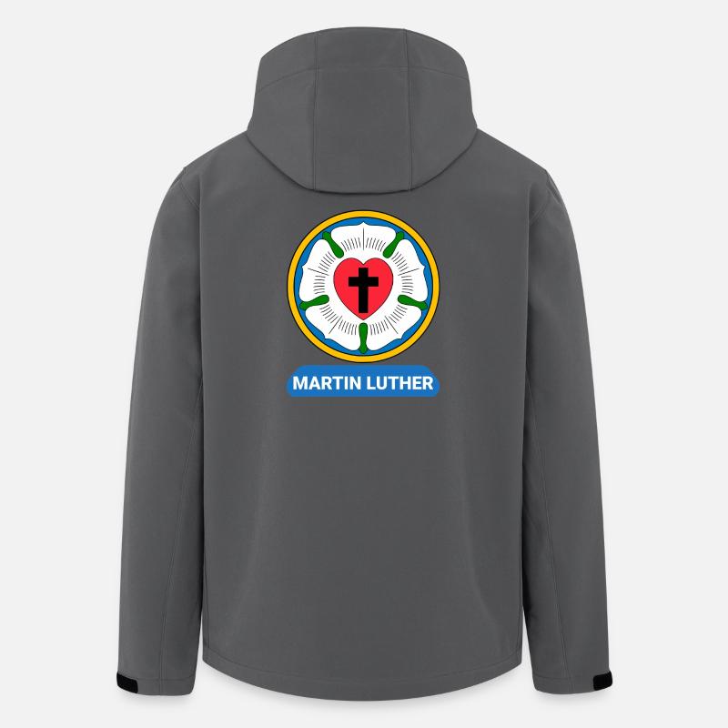 Lutherrose Martin Luther Symbol Wappen - Recycelte Männer Softshell-Jacke von Stanley/Stella - Anthrazit