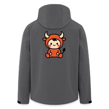 Cute Astro Taurus - Recycelte Männer Softshell-Jacke von Stanley/Stella - Anthrazit - Hinten - AI Model Male 185 light (185cm)