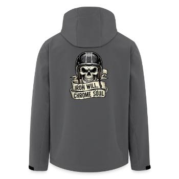 Iron Will, Chrome Soul - Men’s Recycled Softshell Jacket by Stanley/Stella - anthracite - Back - AI Model Male 185 light (185cm)