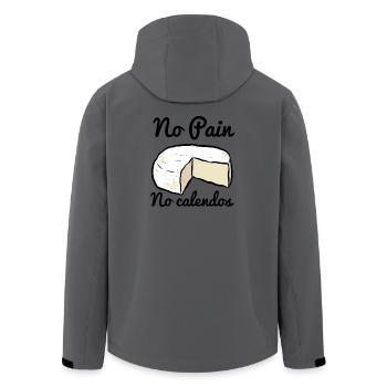 Kein Schmerz Kein Calendos Humor Fromage Normand - Recycelte Männer Softshell-Jacke von Stanley/Stella - Anthrazit - Hinten - AI Model Male 185 light (185cm)