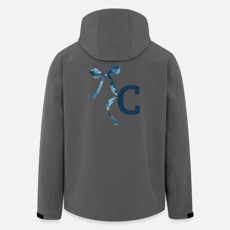 Monogramme c idée cadeau  - Veste softshell homme en polyester recyclé Stanley/Stella - charbon