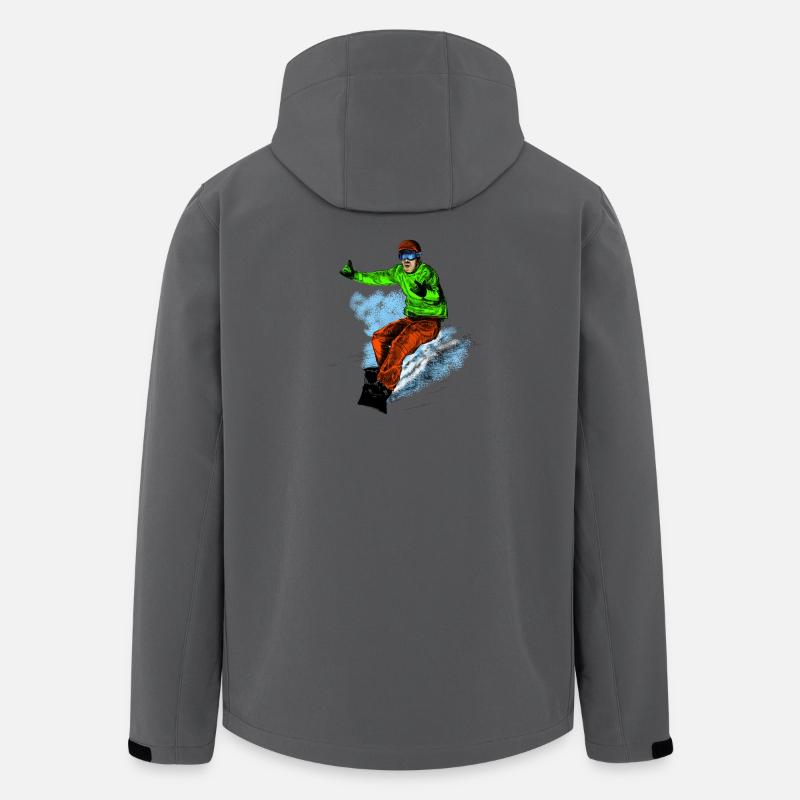 Snowboarding - Recycelte Männer Softshell-Jacke von Stanley/Stella - Anthrazit
