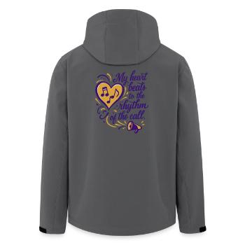 My heart beats to the rhythm of the call - Men’s Recycled Softshell Jacket by Stanley/Stella - anthracite - Back - AI Model Male 185 light (185cm)