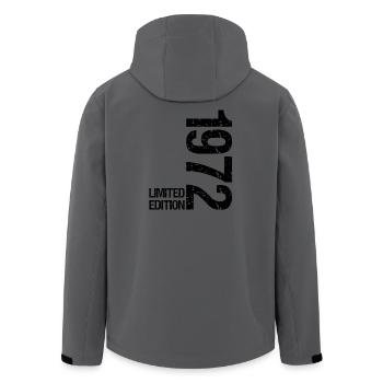 Édition limitée anniversaire homme 1972 - Veste softshell homme en polyester recyclé Stanley/Stella - charbon - Dos - AI Model Male 185 light (185cm)
